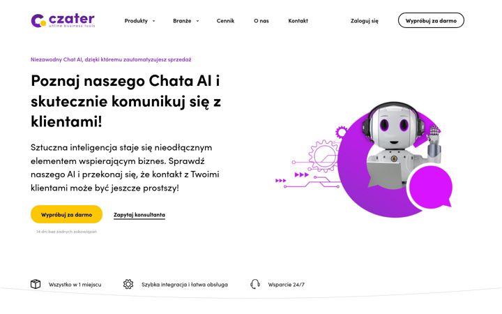 Snímek obrazovky czater.pl