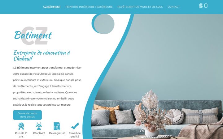 Screenshot of czbatiment.fr