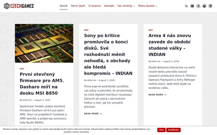 Captură de ecran a czech-games.net