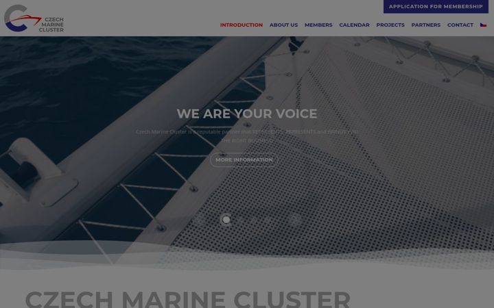 Screenshot of czech-marine-cluster.com
