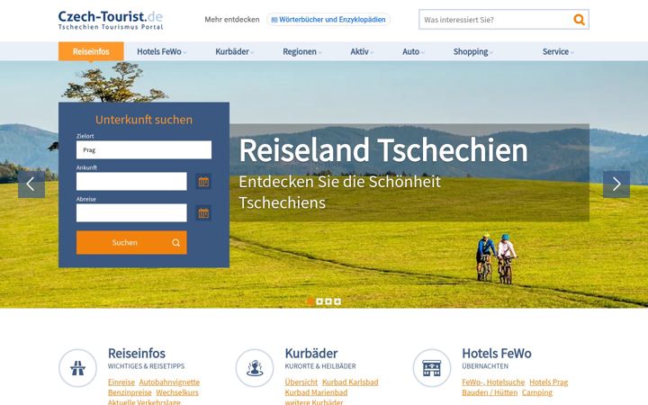 Screenshot of czech-tourist.de