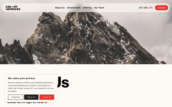 Screenshot of czech-ventures.com
