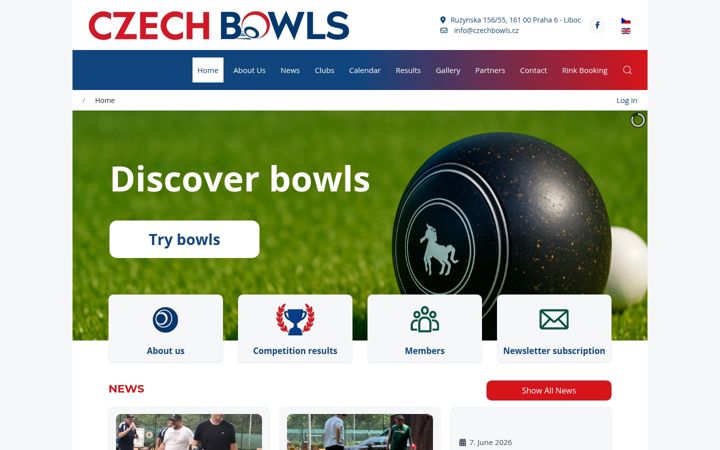 Screenshot van czechbowls.cz
