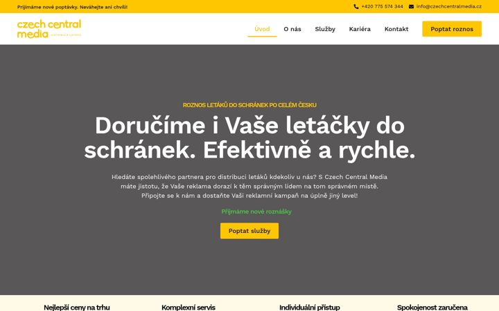 Screenshot van czechcentralmedia.cz