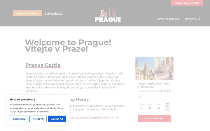 Screenshot of czechia-prague.com