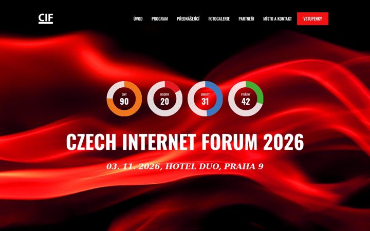 Screenshot stránky czechinternetforum.cz