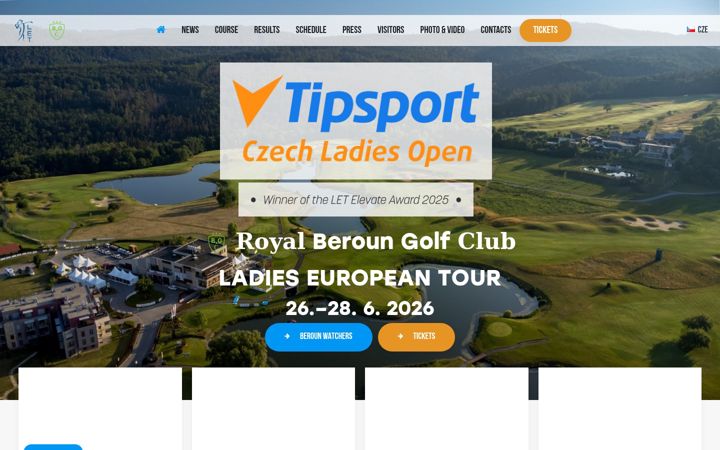 Screenshot stránky czechladiesopen.cz