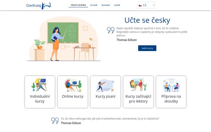 Screenshot stránky czechlang.cz