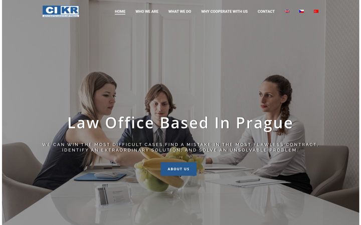 Screenshot stránky czechlawoffice.eu