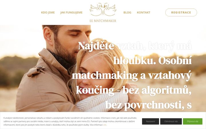 Screenshot stránky czechmatchmaker.cz