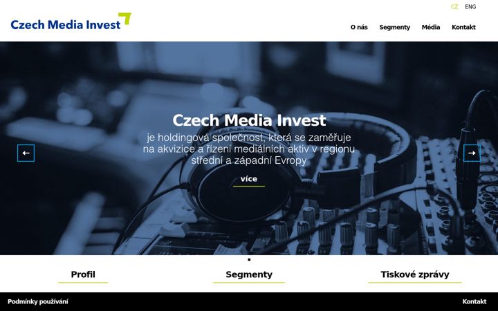 Екранна снимка на czechmediainvest.cz