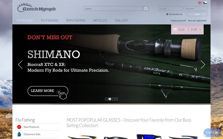 Snímek obrazovky czechnymph.com