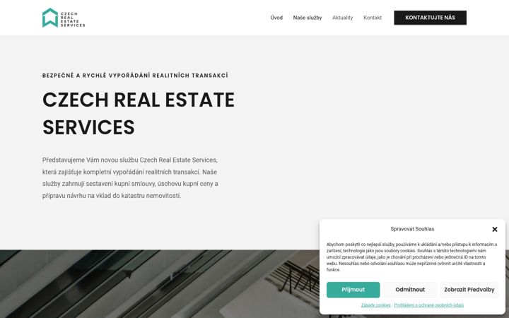 Screenshot stránky czechrealestateservices.cz