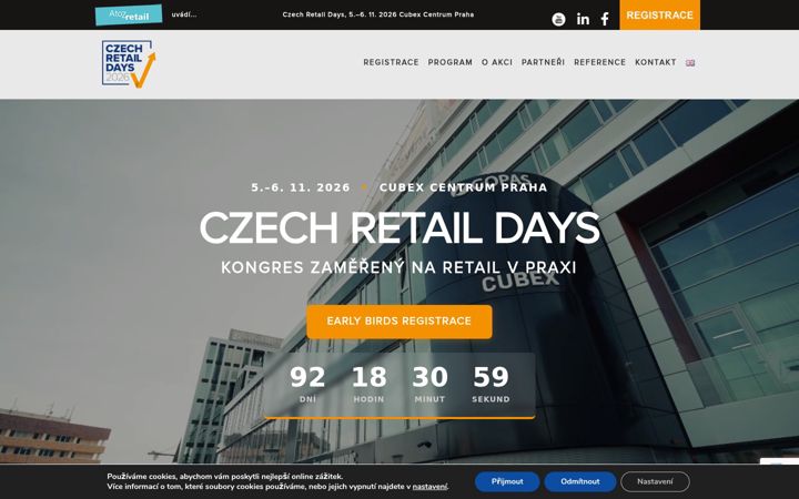Екранна снимка на czechretaildays.cz