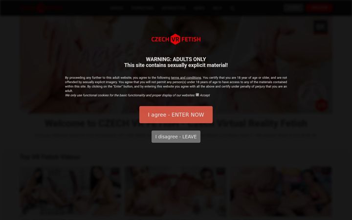 Screenshot of czechvrfetish.com