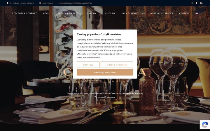 Screenshot of czeczotkagourmet.pl