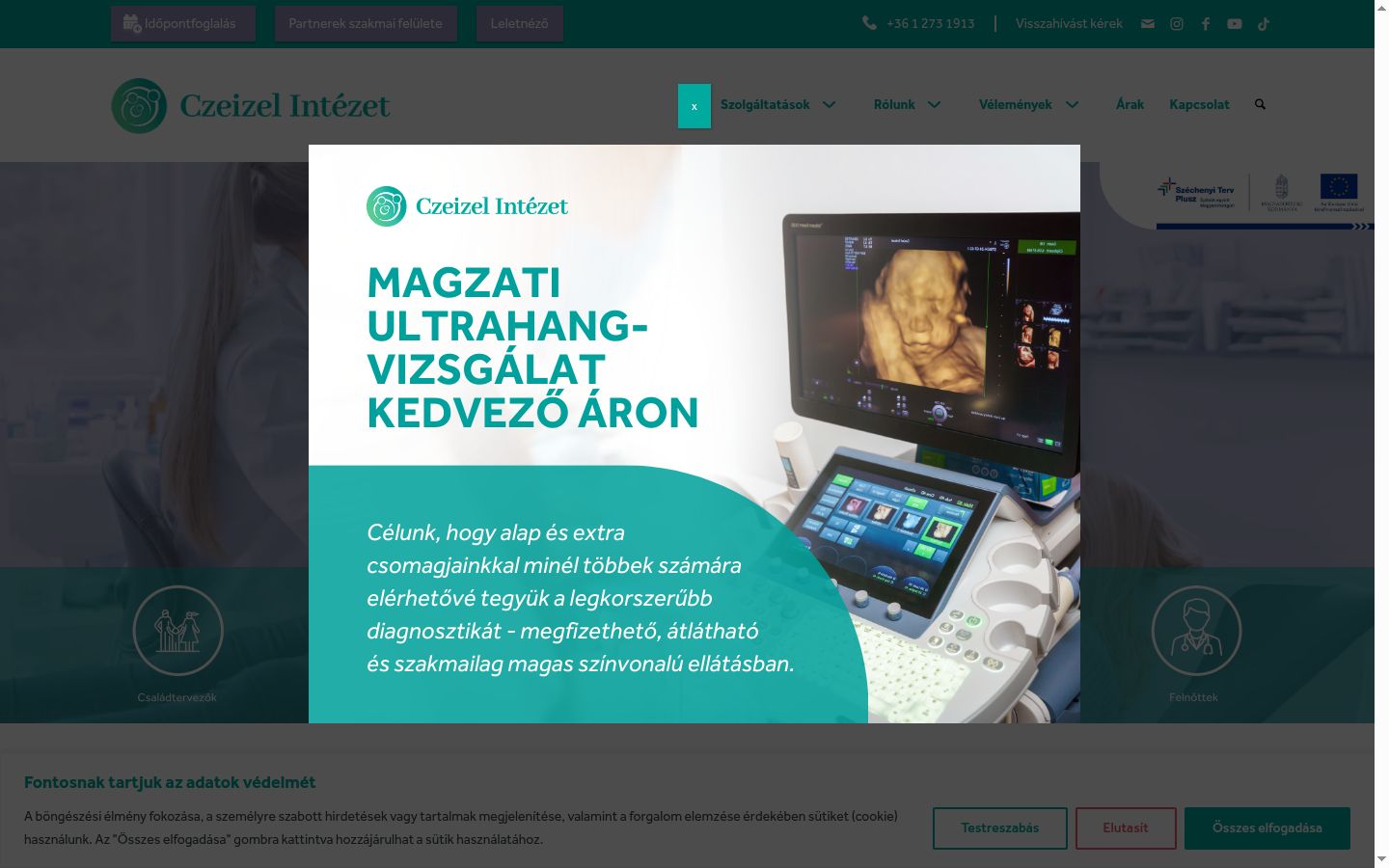 Captura de ecrã do banner de consentimento apresentado antes de qualquer interação