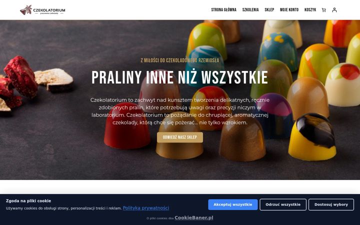 Ekrānuzņēmums no czekolatorium.pl