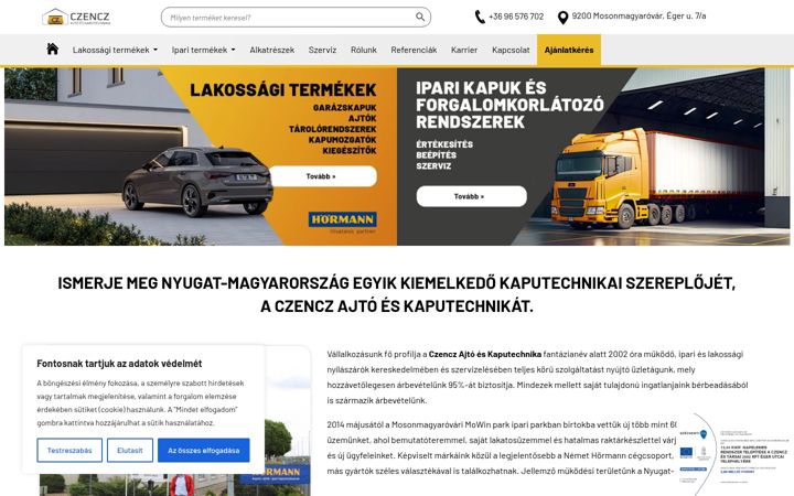 Screenshot von czencz.hu