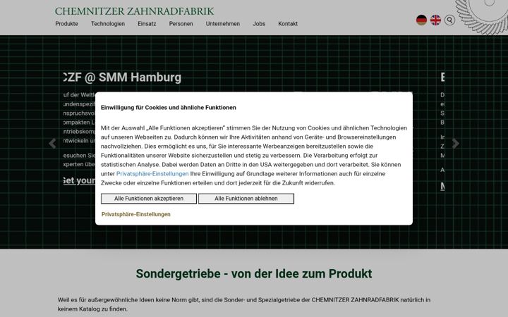 Screenshot of czf-gears.com