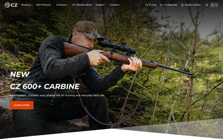 Screenshot of czfirearms.com