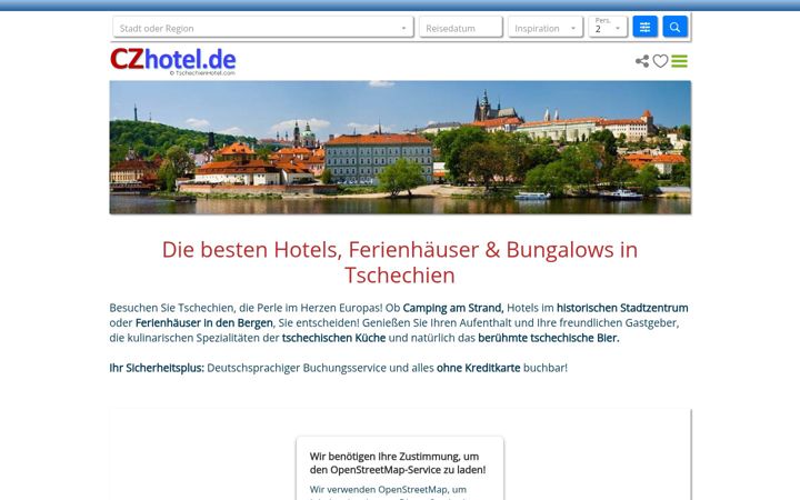 Screenshot of czhotel.de