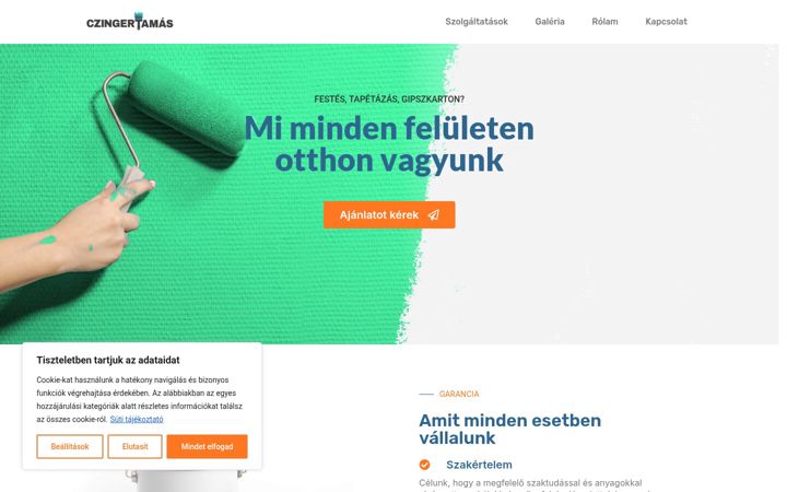 Screenshot of czingerfestes.hu