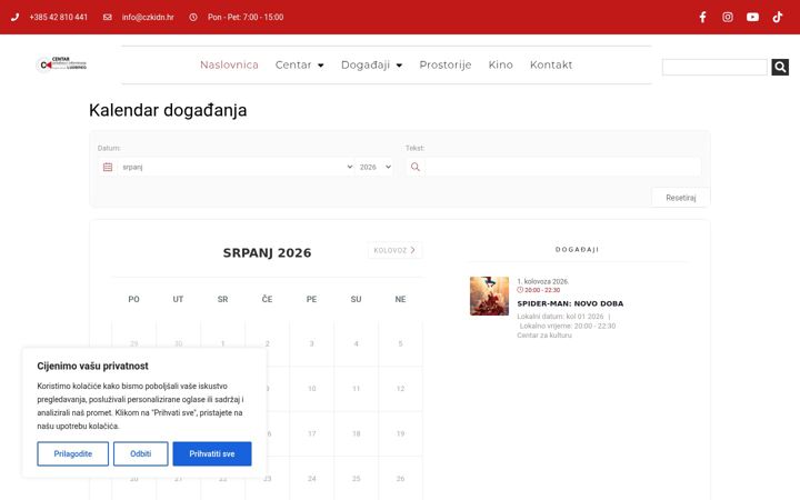 Екранна снимка на czkidn.hr