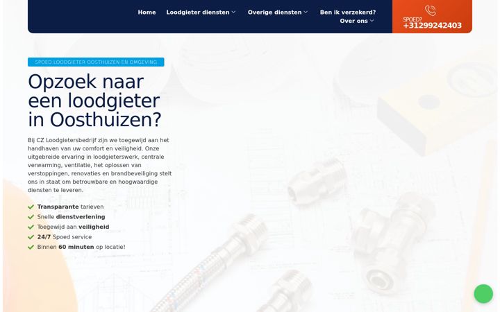 Screenshot ta' czloodgietersbedrijf.nl
