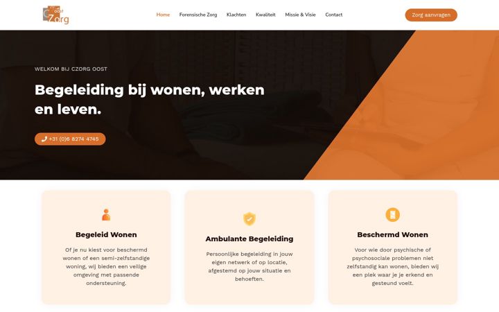 Screenshot of czorgoost.nl