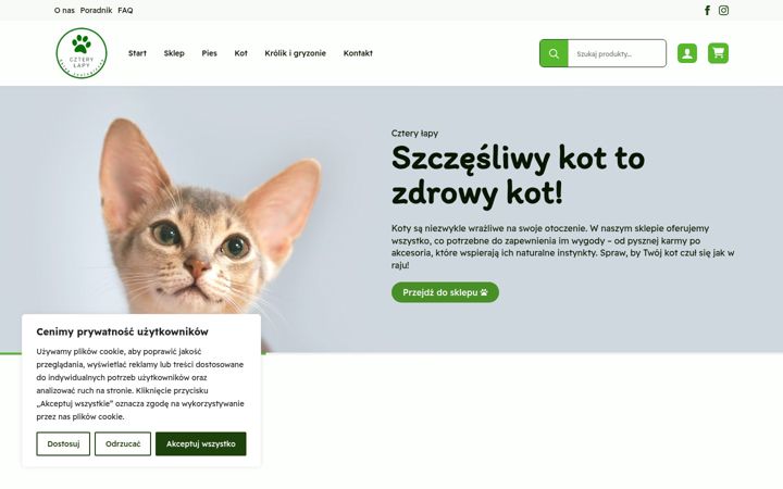Screenshot of czterylapy.eu