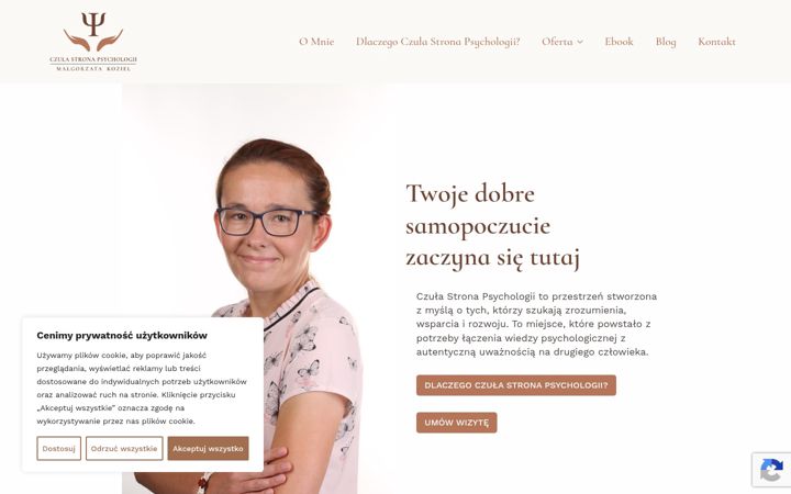 Екранна снимка на czulastronapsychologii.pl