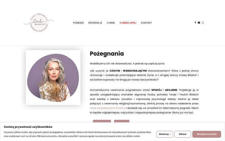 Екранна снимка на czulepozegnanie.pl