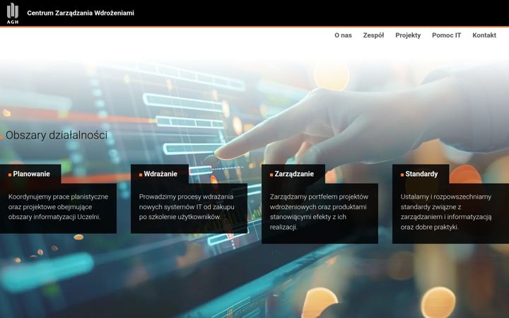 Screenshot of czw.agh.edu.pl