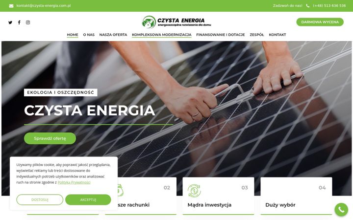 Captură de ecran a czysta-energia.com.pl