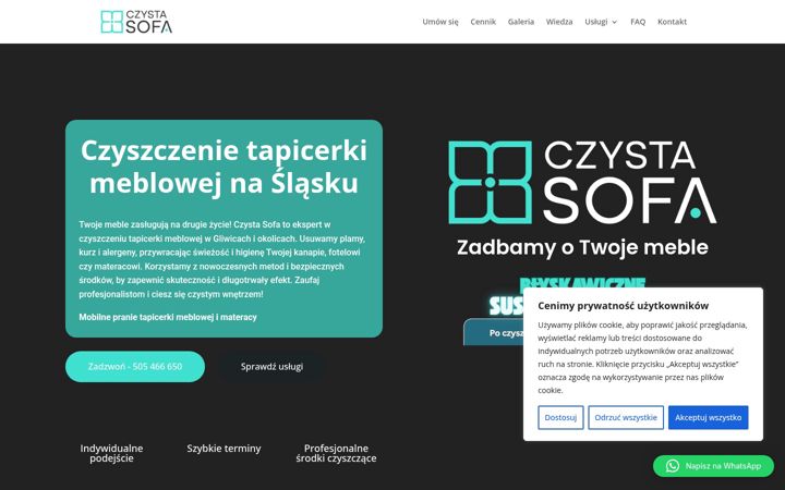 Skjermbilde av czysta-sofa.pl