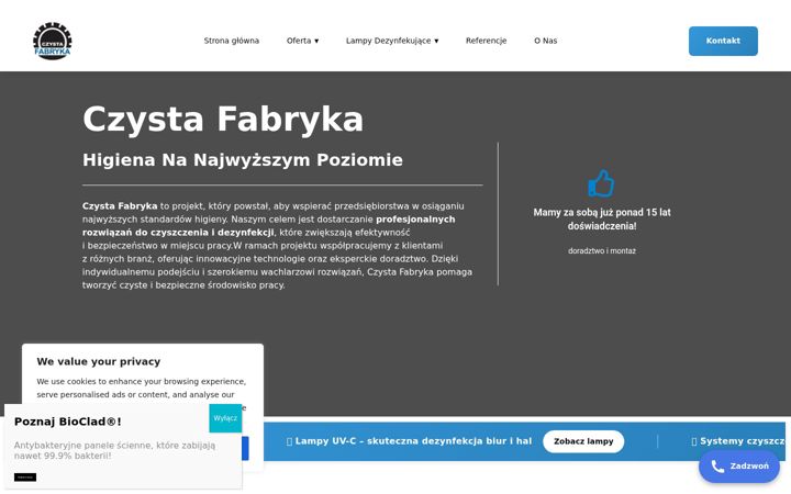 Captură de ecran a czystafabryka.pl