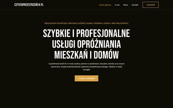 Skjermbilde av czystaprzestrzen24.pl
