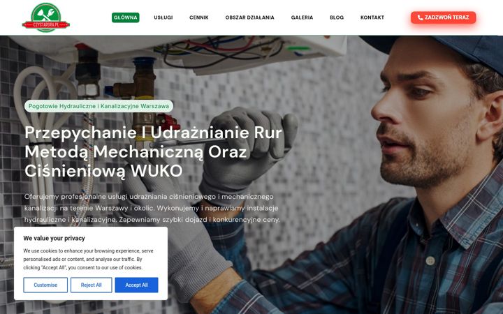 Screenshot of czystarura.pl