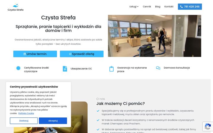 Screenshot stránky czystastrefa.eu