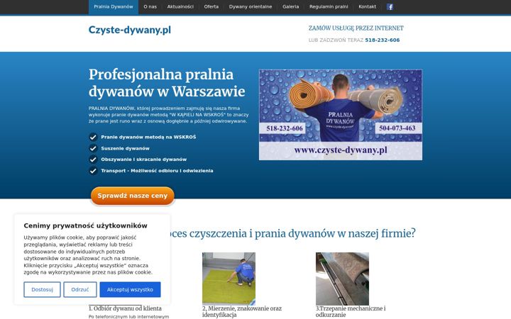 Skjermbilde av czyste-dywany.pl