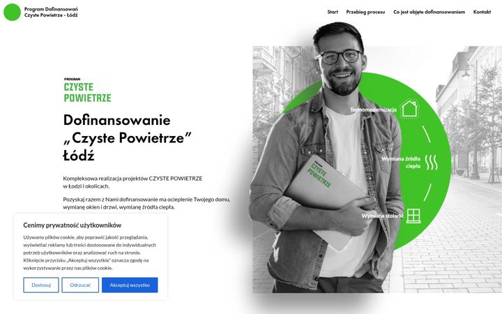Screenshot of czyste-powietrze-lodz.pl