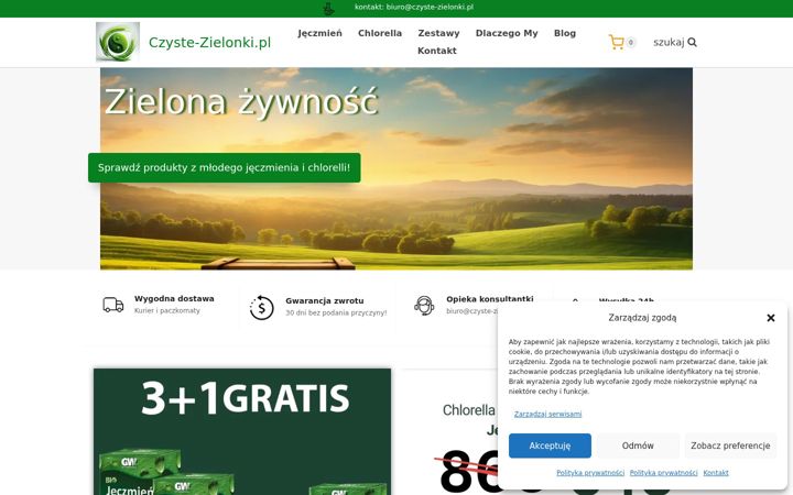 Captură de ecran a czyste-zielonki.pl