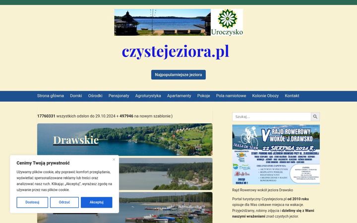 Screenshot of czystejeziora.pl