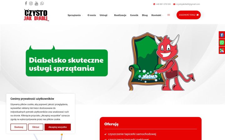 Screenshot of czystojakdiabli.pl