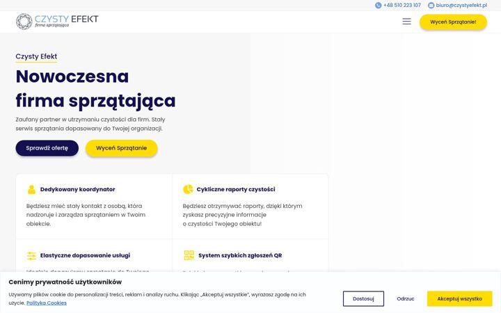 Captură de ecran a czystyefekt.pl