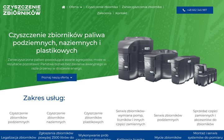 Screenshot of czyszczenie-zbiornikow.pl