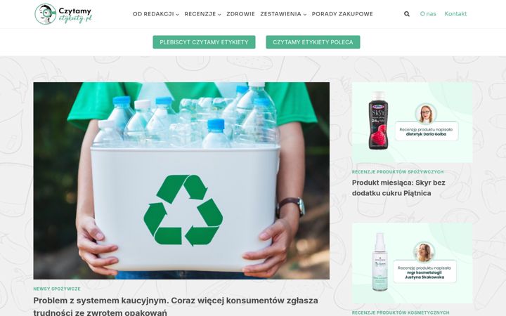 Skjermbilde av czytamyetykiety.pl