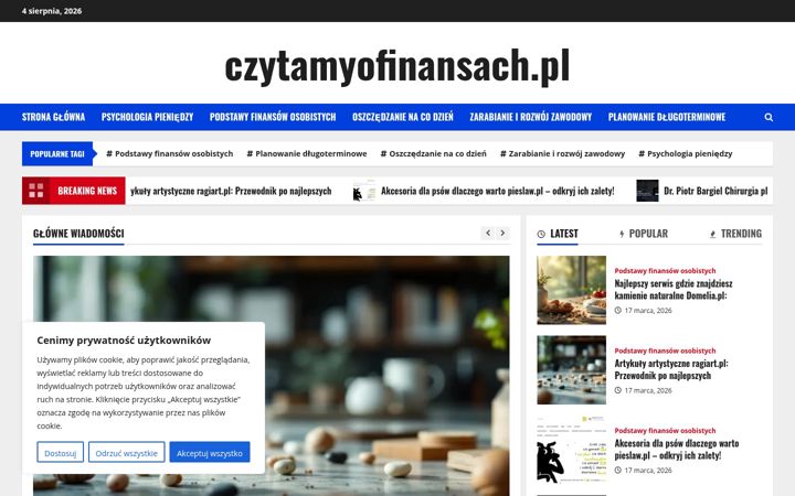 Screenshot of czytamyofinansach.pl