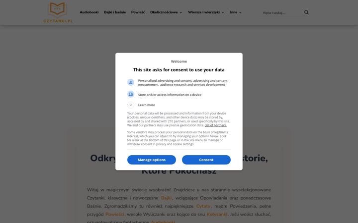 Screenshot of czytanki.pl